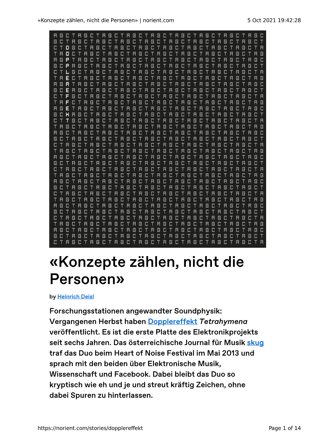 «Konzepte Zählen, Nicht Die Personen» | Norient.Com 5 Oct 2021 19:42:28