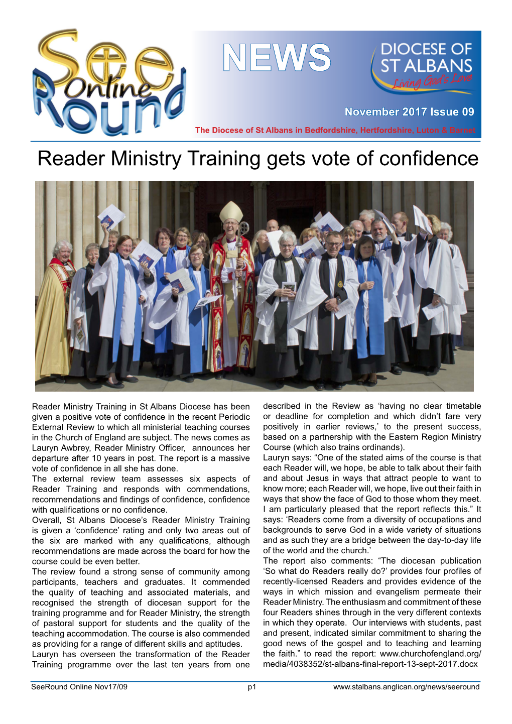Reader Ministry Training Gets Vote of Confidence