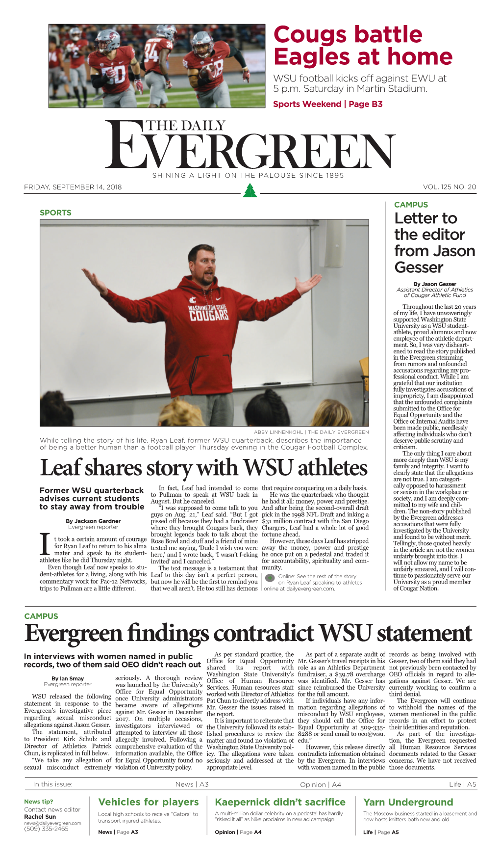 Evergreen Findings Contradict WSU Statement