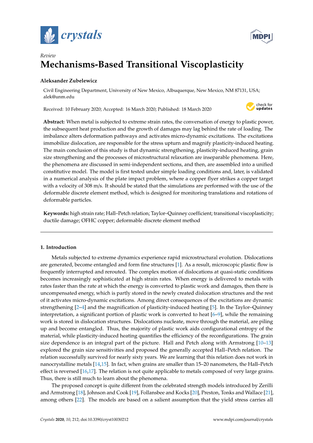 Mechanisms-Based Transitional Viscoplasticity