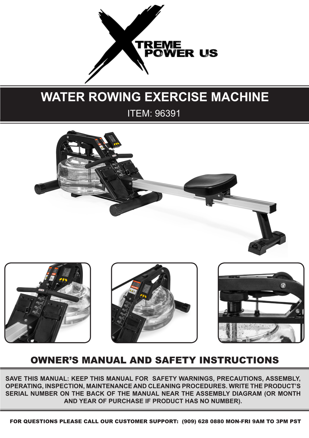 Water Rowing Exercise Machine Item: 96391