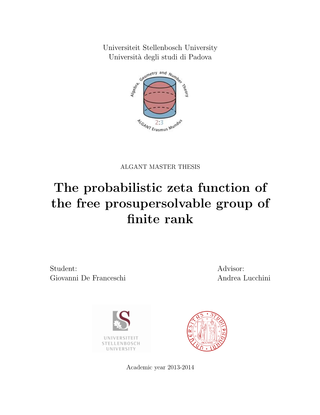 The Probabilistic Zeta Function of the Free Prosupersolvable Group of ﬁnite Rank