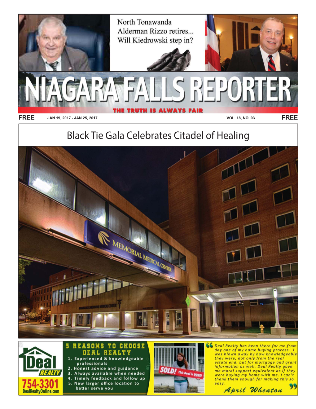 Black Tie Gala Celebrates Citadel of Healing 2 NIAGARA FALLS REPORTER JAN 19, 2017 - JAN 25, 2017