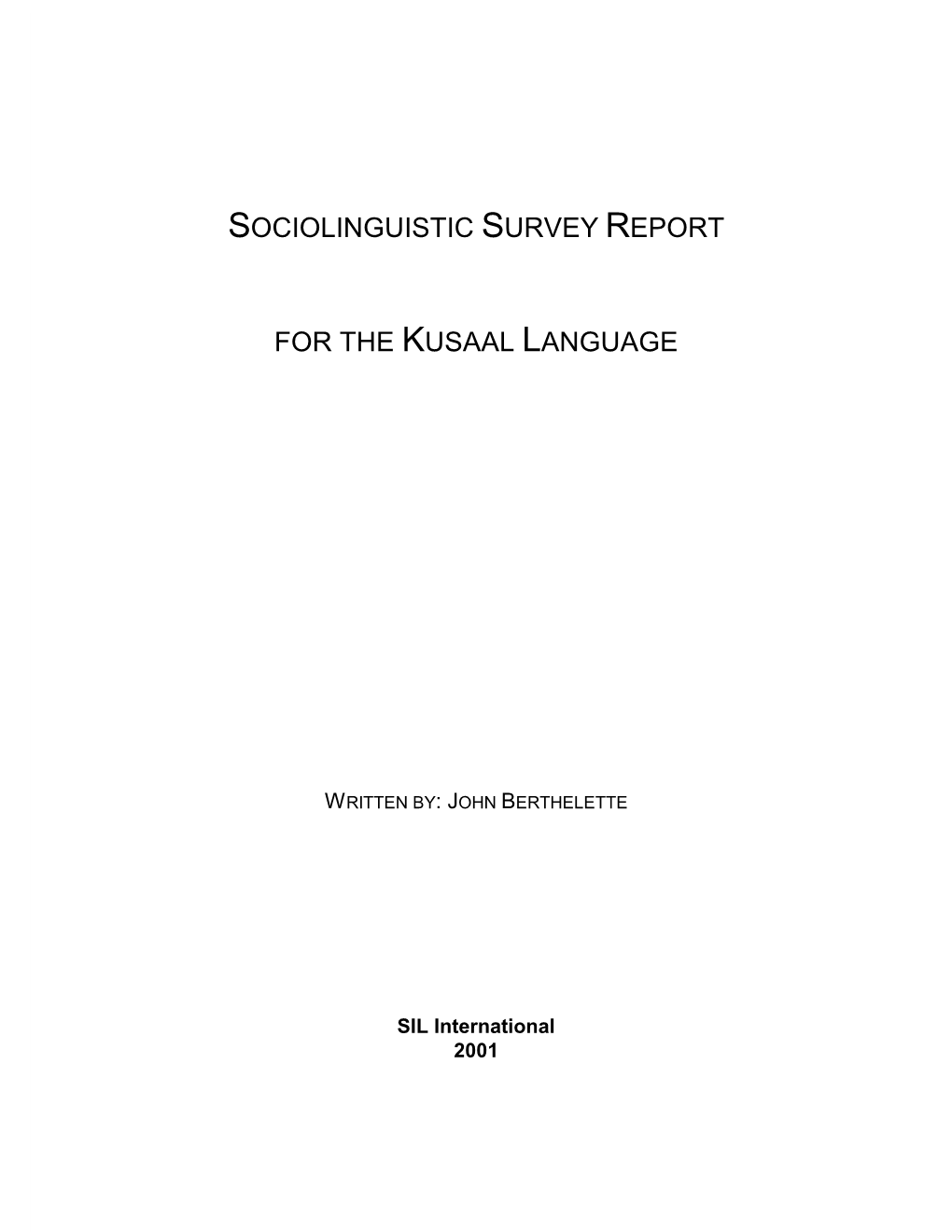 For the Kusaal Language
