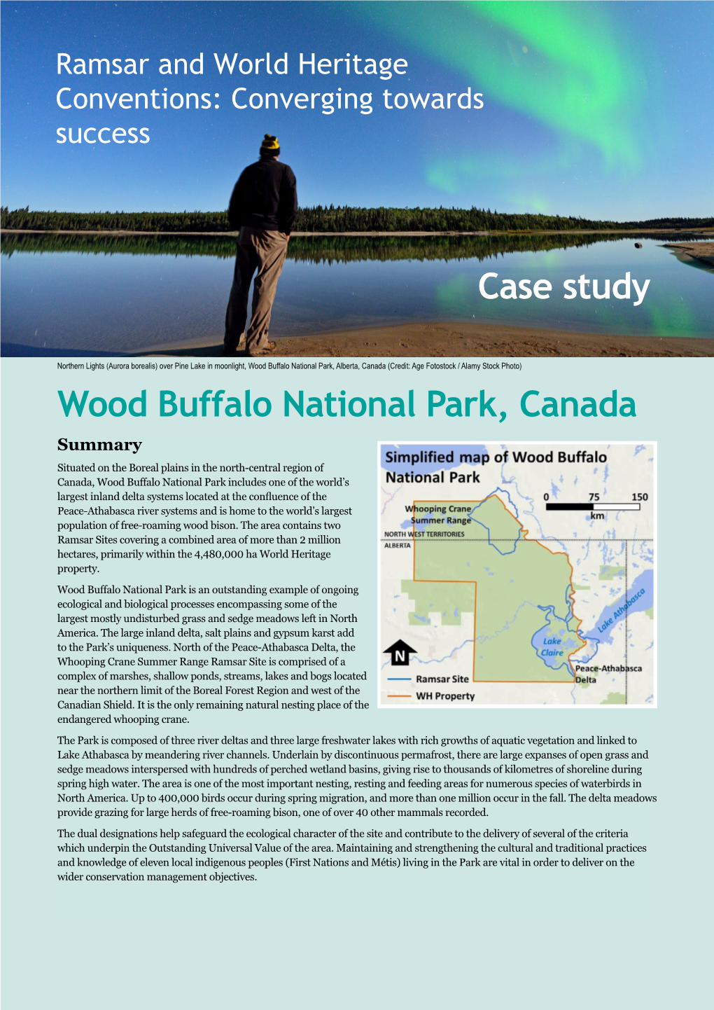 Wood Buffalo National Park, Canada Case Study