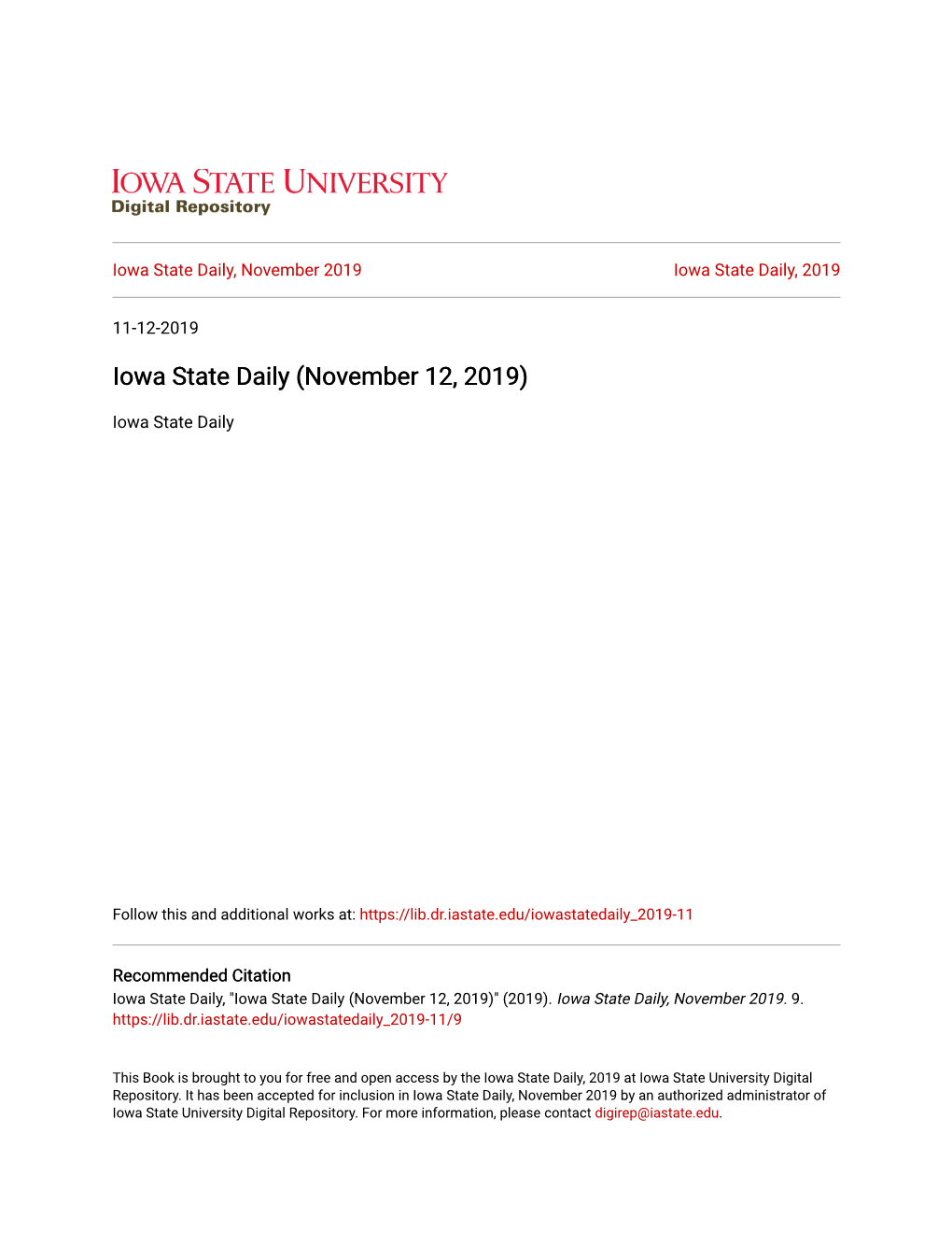 Farmers Face Harvest Delay City Council Adverse Iowa Conditions Push Back Crop Schedule to Discuss Traﬃ Cking, Ordinances by AMBER.MOHMAND @Iowastatedaily.Com