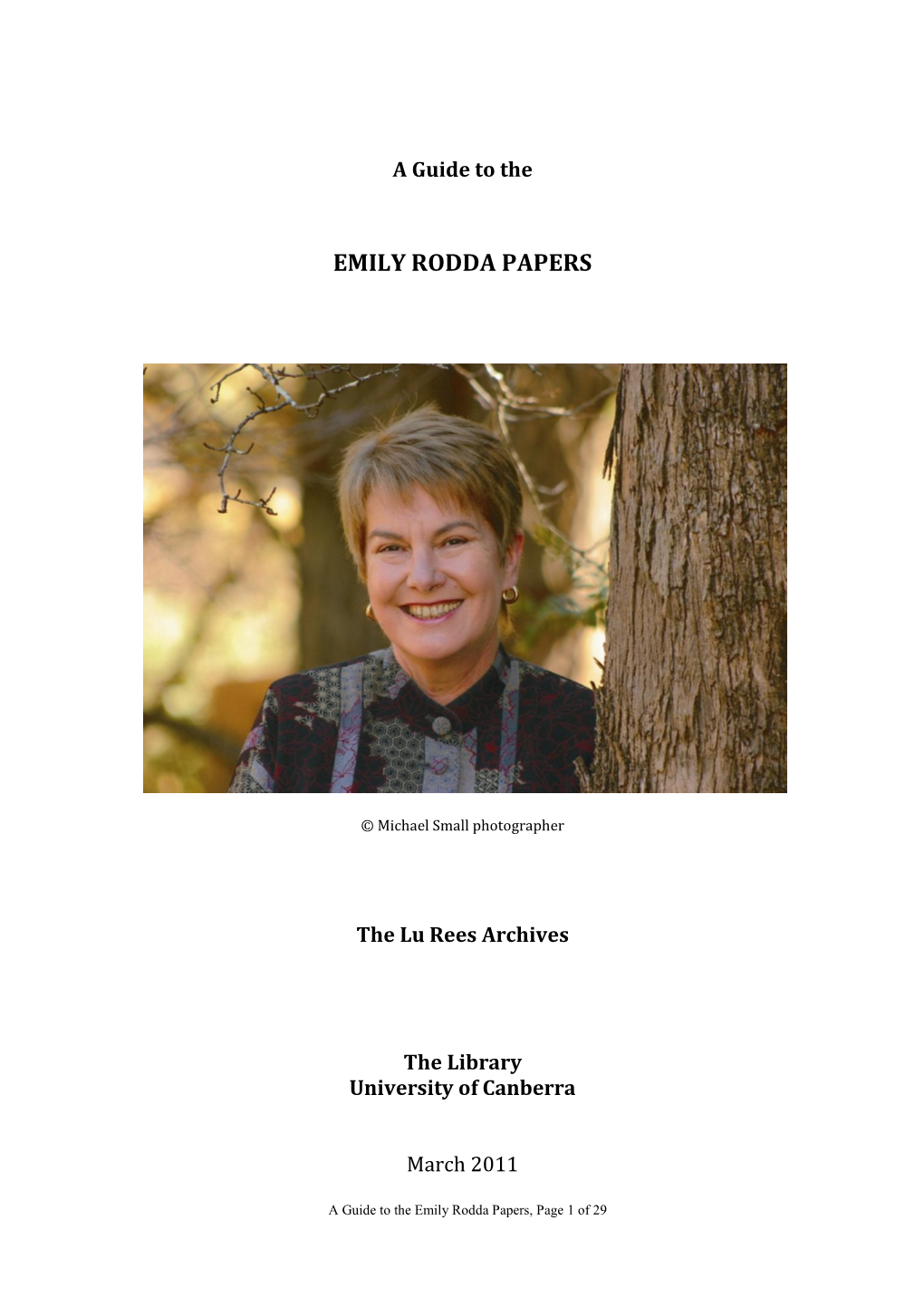 Emily Rodda Papers