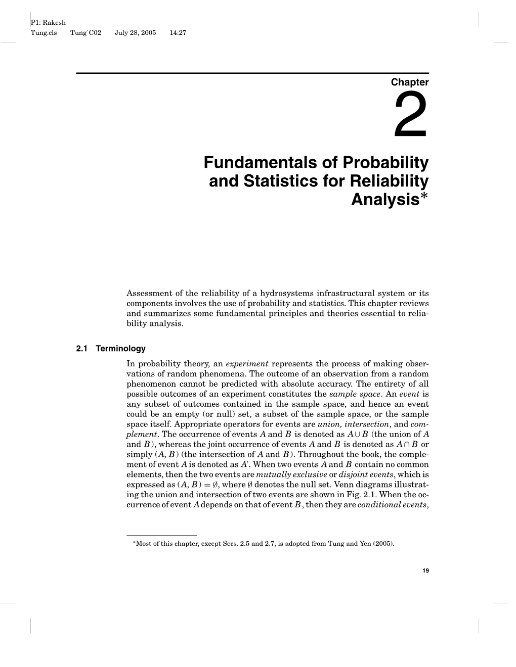 Fundamentals of Probability and Statistics for Reliability Analysis 21