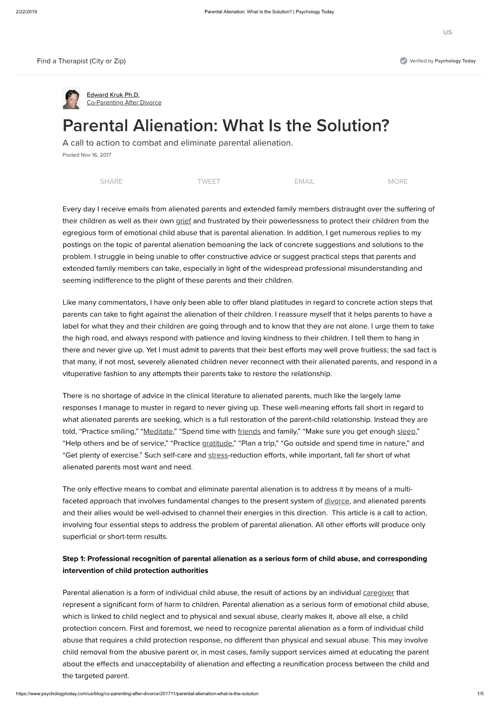 Parental Alienation: What Is the Solution? | Psychology Today