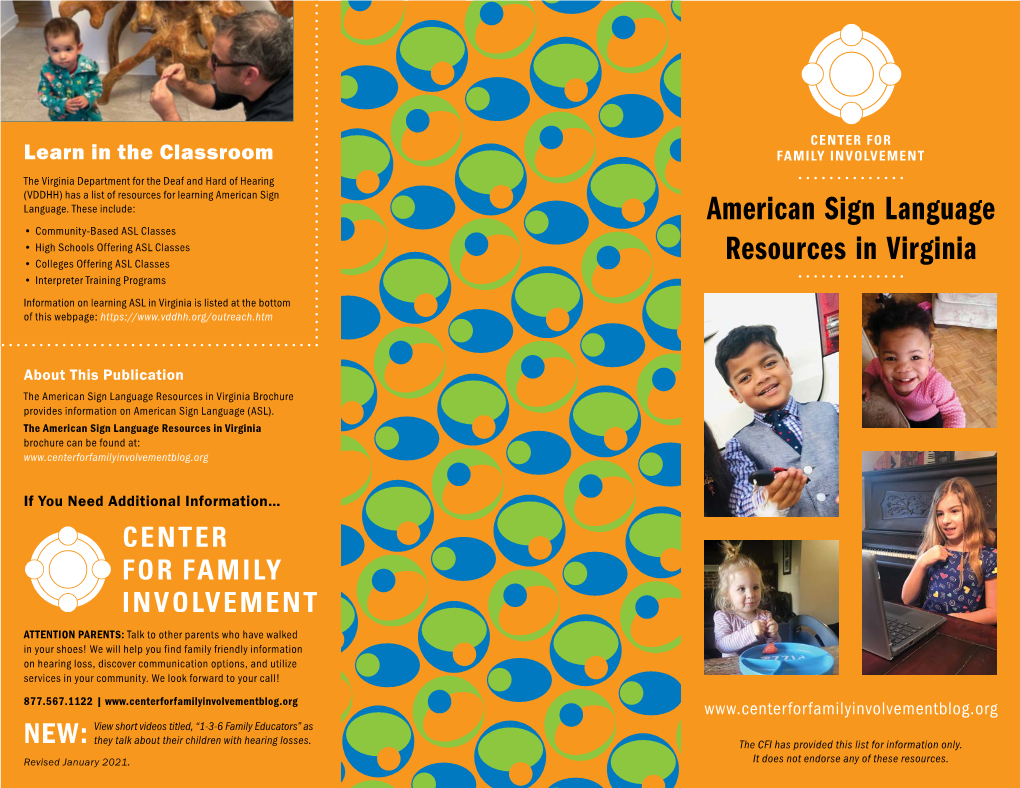 ASL Resource Brochure