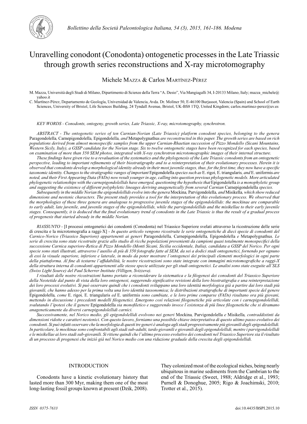 Unravelling Conodont (Conodonta) Ontogenetic Processes in the Late Triassic Through Growth Series Reconstructions and X-Ray Microtomography