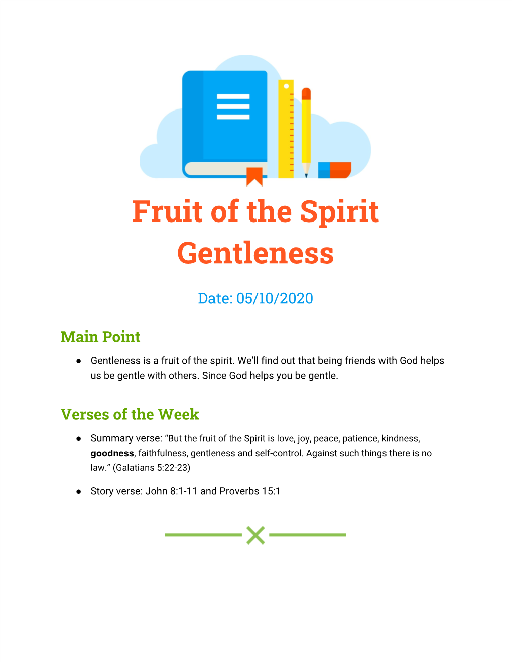 Fruit of the Spirit Gentleness