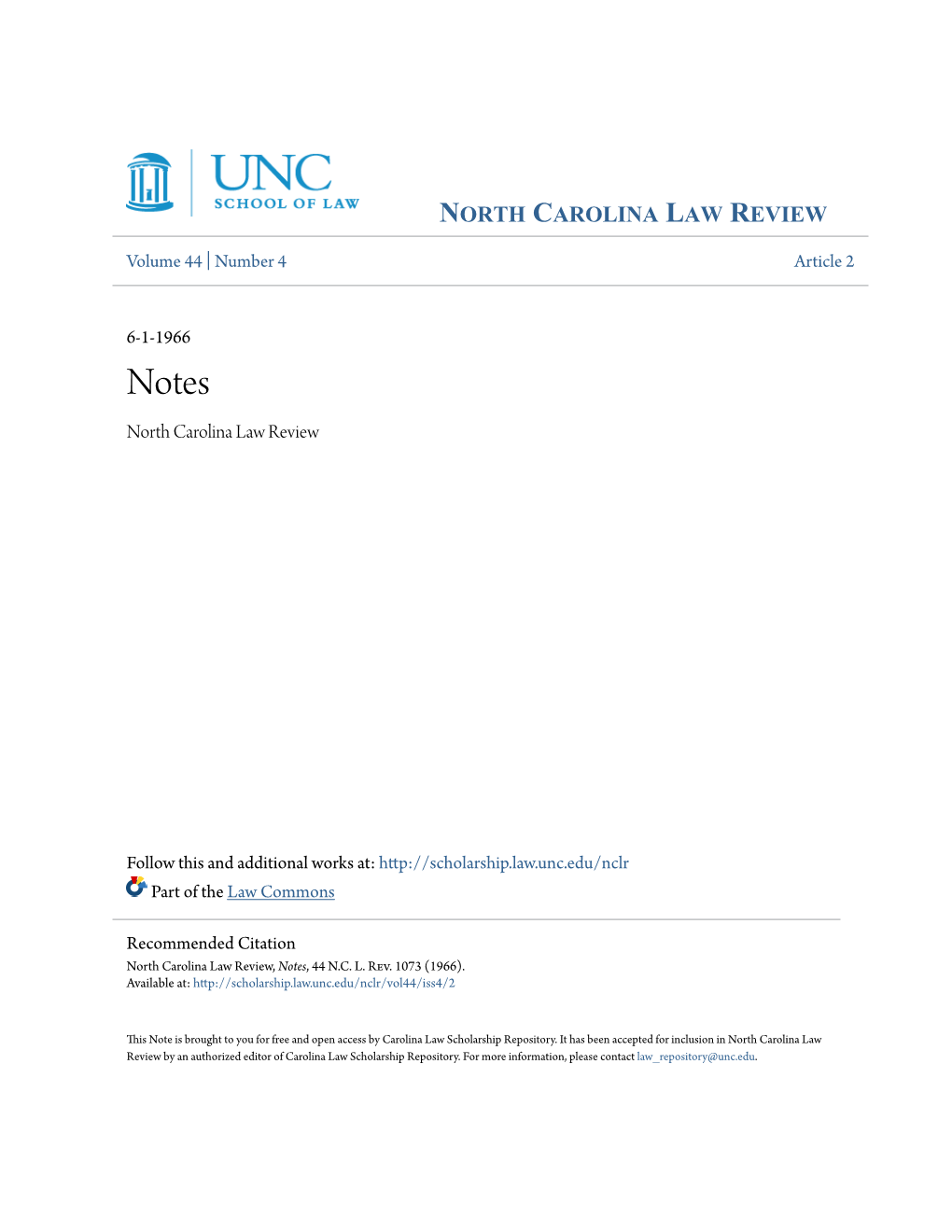 North Carolina Law Review