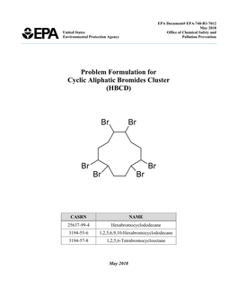 Problem Formulation for Cyclic Aliphatic Bromides Cluster (HBCD)