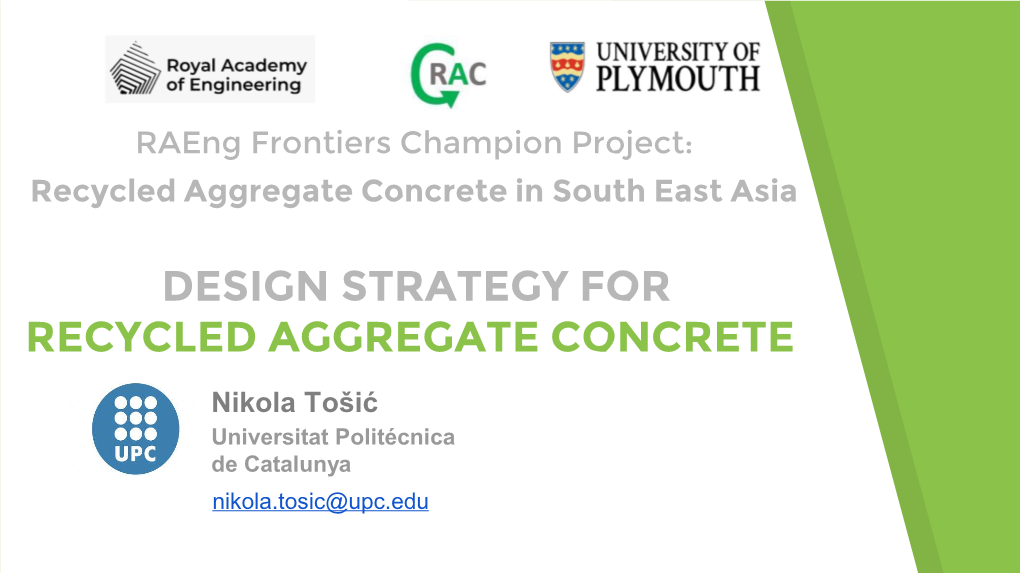 Recycled Aggregate Concrete in South East Asia