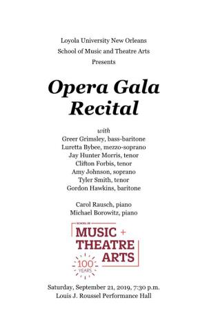 Opera Gala Recital