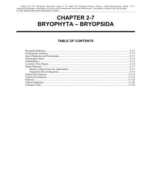 Volume 1, Chapter 2-7: Bryophyta