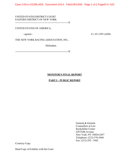 Case 2:03-Cr-01295-ADS Document 143-2 Filed 09/13/05 Page 1 of 1 Pageid #: 520