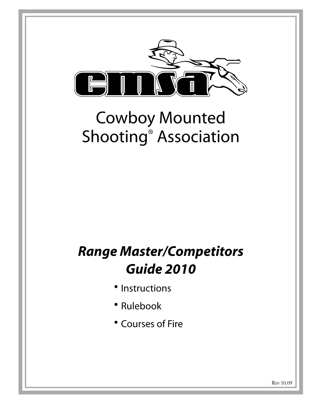 CMSA Range Master/Competitors Guide