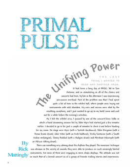 Primal Pulse: the Unifying Power of Hand Drumming by Rick Mattingly