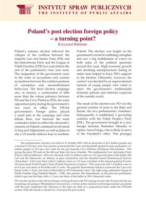 Poland's Post Election Foreign Policy