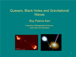 Quasars, Black Holes and Gravitational Waves