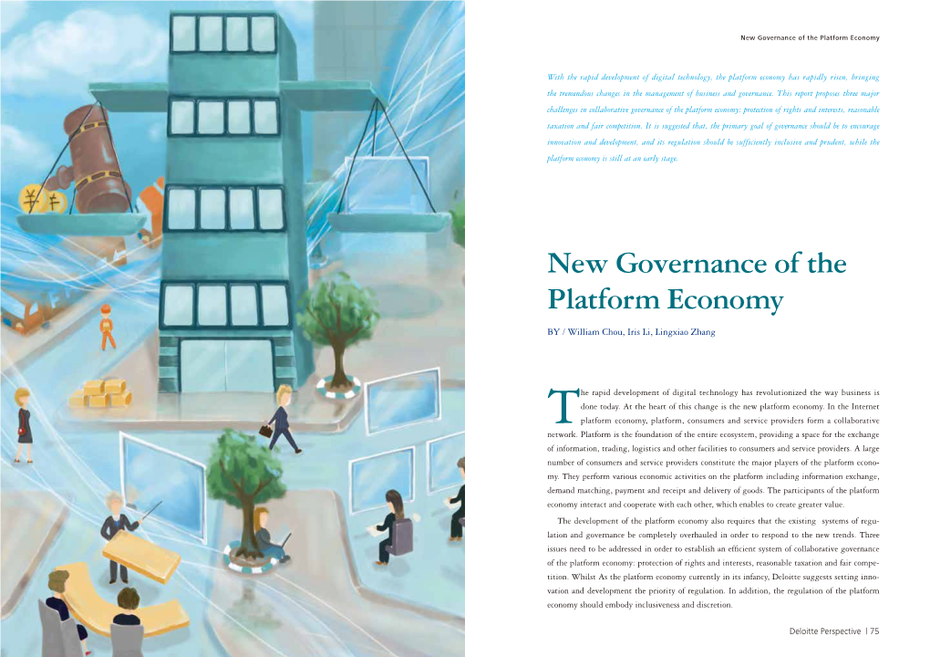 New Governance of the Platform Economy