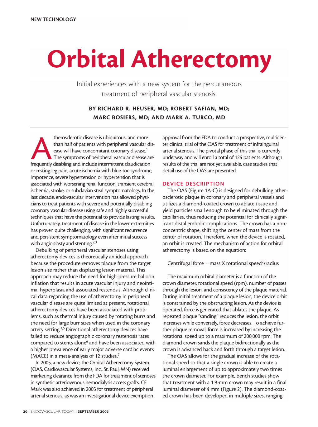Orbital Atherectomy