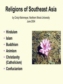 Origins of Religion in Southeast Asia