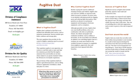 Fugitive Dust