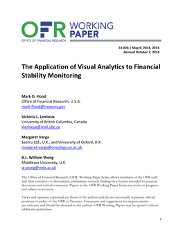 The Application of Visual Analytics to Financial Stability Monitoring