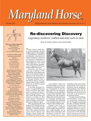 Re-Discovering Discovery Legendary Racehorse, Stallion Had Deep Roots in State