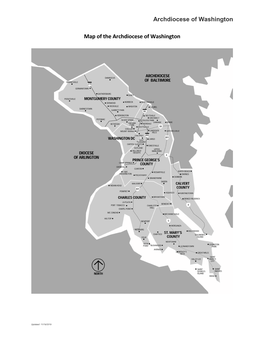 Archdiocese of Washington Map of the Archdiocese of Washington