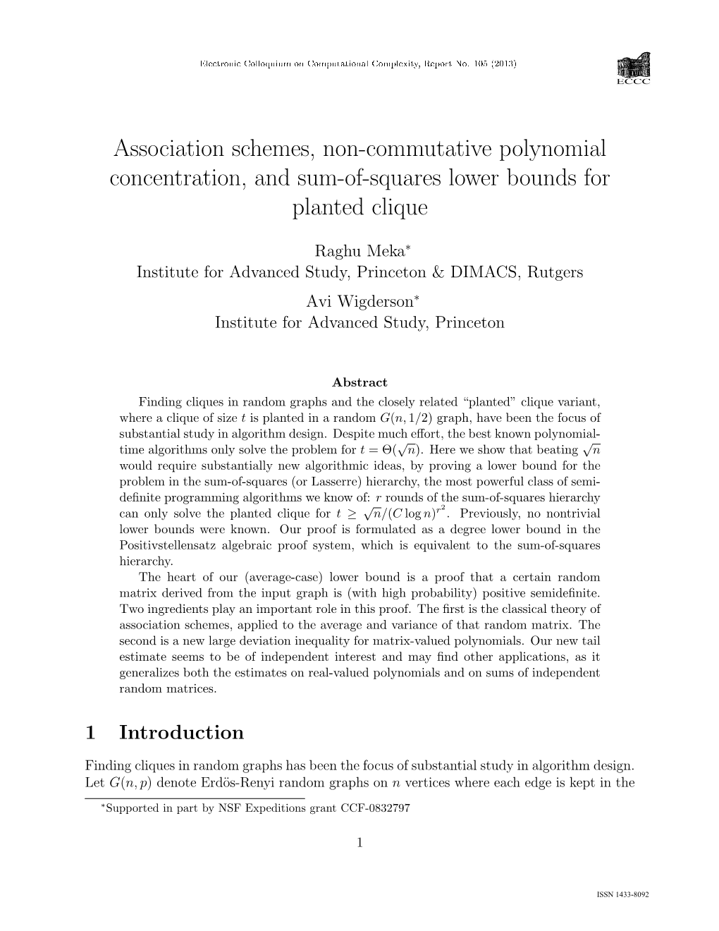 Association Schemes, Non-Commutative Polynomial Concentration, and Sum-Of-Squares Lower Bounds for Planted Clique