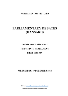 Parliamentary Debates (Hansard)