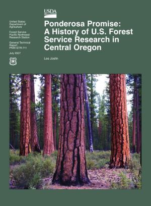 A History of US Forest Service Research in Central Oregon