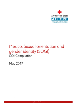 Mexico: Sexual Orientation and Gender Identity (SOGI) COI Compilation May 2017