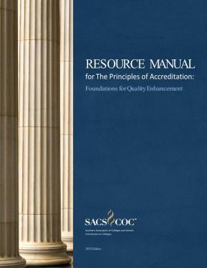 SACSCOC Resource Manual for Principles of Accreditation