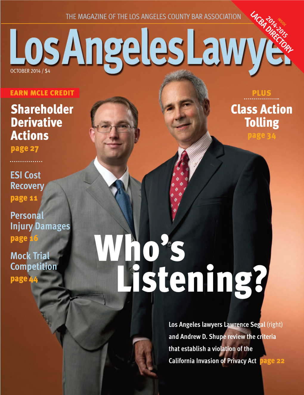 Los Angeles Lawyer October 2014