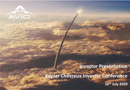 Avio 2016 Full Year Results