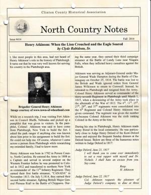 North Country Notes