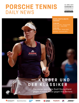 Porsche Tennis Daily News