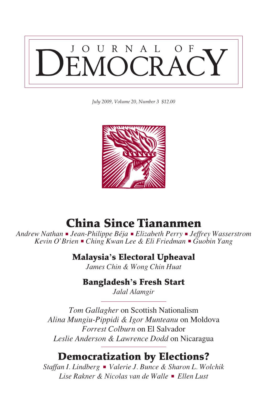 China Since Tiananmen Andrew Nathan Jean-Philippe Béja Elizabeth Perry Jeffrey Wasserstrom Kevin O’Brien Ching Kwan Lee & Eli Friedman Guobin Yang