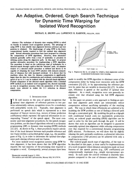 For Dynamic Time Warping for Isolated Word Recognition