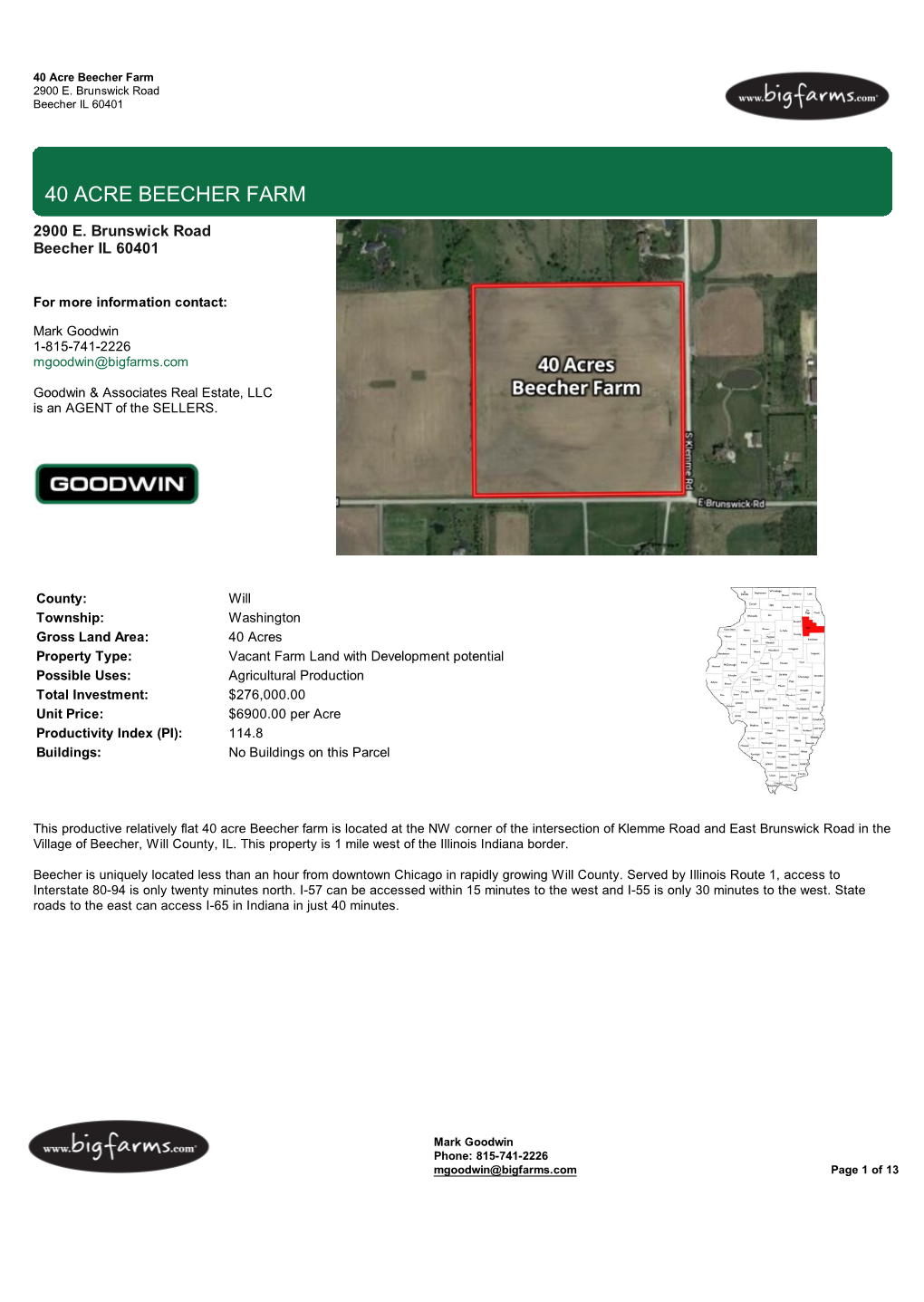 40 Acre Beecher Farm 2900 E