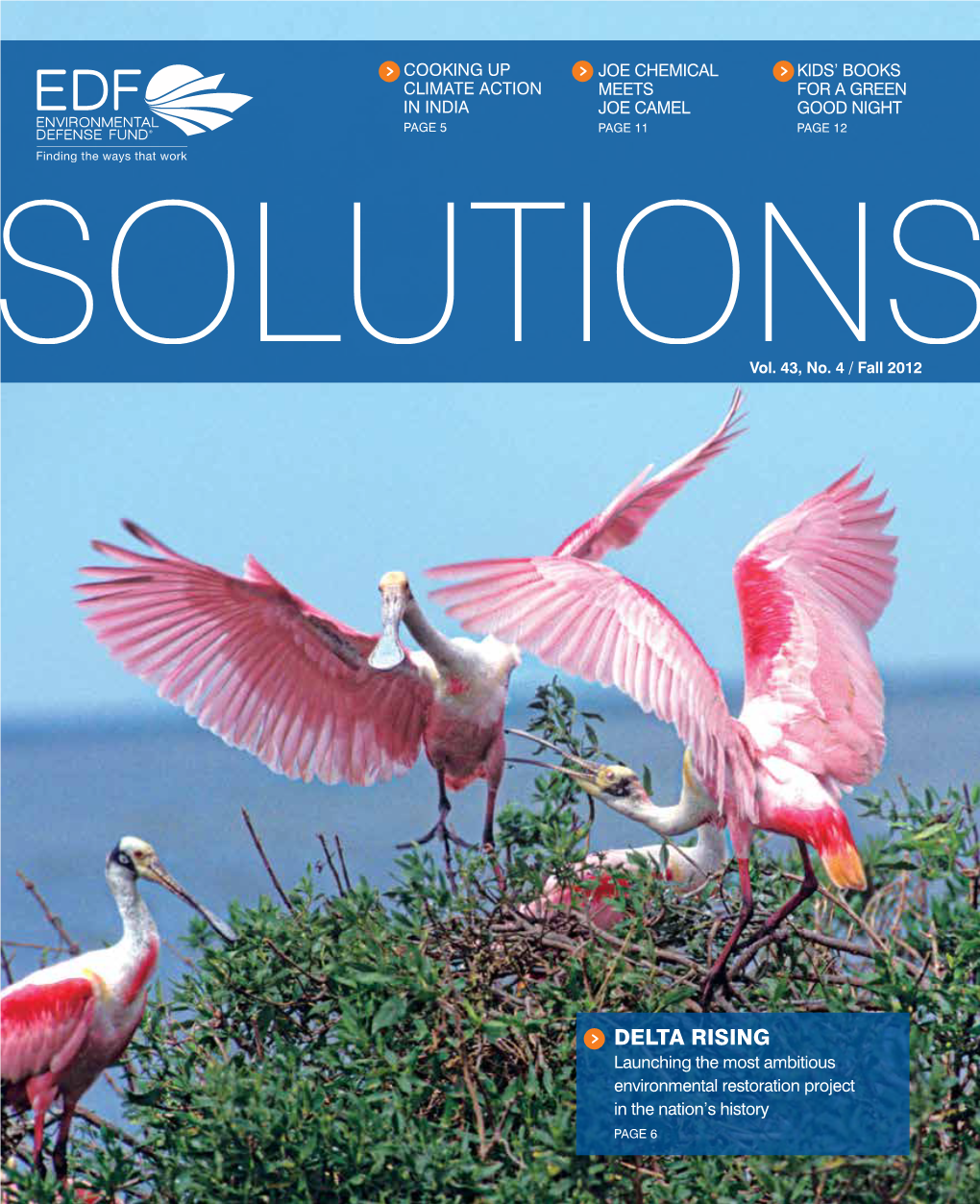 Delta Rising Launching the Most Ambitious Environmental Restoration Project in the Nation’S History Page 6 TALK Back Climate Change Is Here