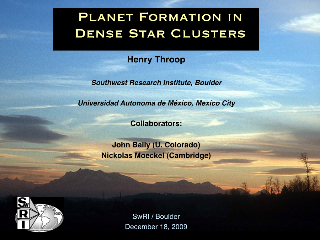 Planet Formation in Dense Star Clusters