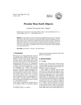 Peculiar Near-Earth Objects