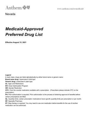 Nevada Medicaid Formulary