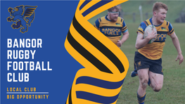 Bangor RFC Sponsorship Brochure 2021/22